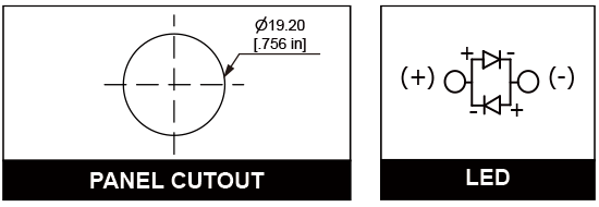 19mm Anti vandal pilot indicator