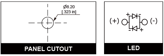 8mm Anti vandal pilot indicator