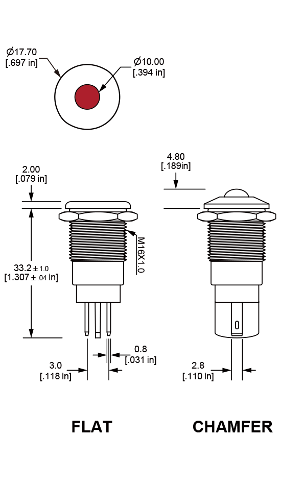 PI16 Anti vandal pilot indicator