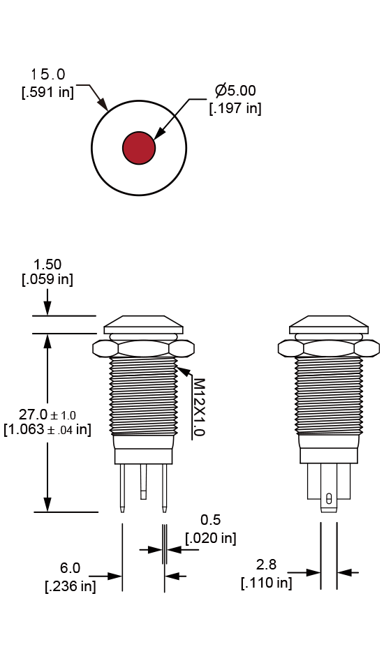 PV12 Anti vandal pilot indicator