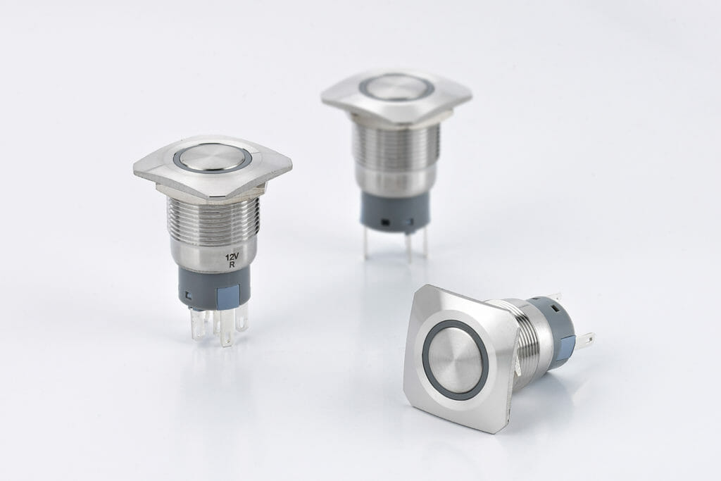 Square bezel anti-vandal switch