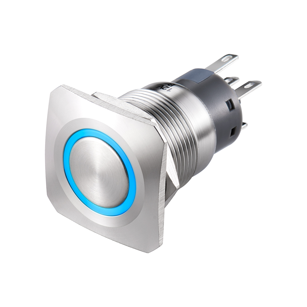 Interruptor antivandalismo com moldura quadrada