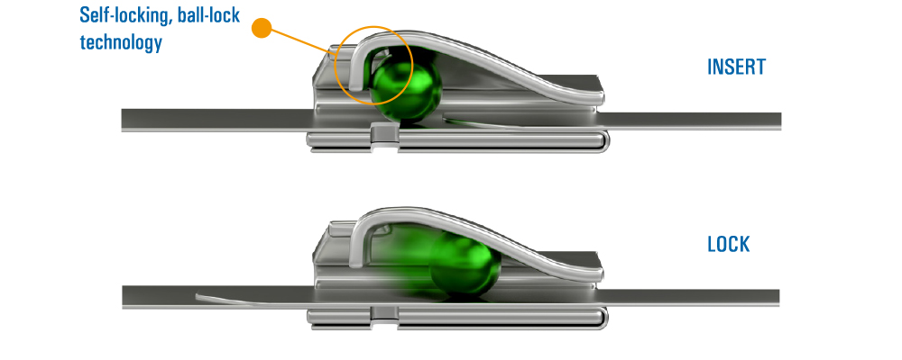 Simply insert and lock