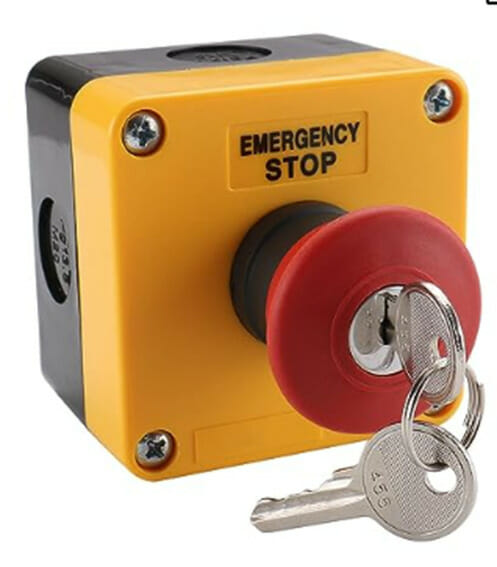 Botón del interruptor de parada de emergencia