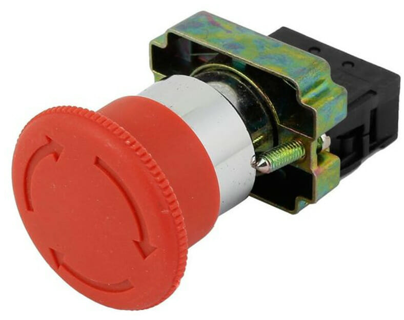 Botón del interruptor de parada de emergencia