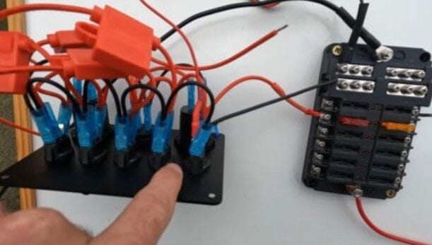 Connect the Switch Panel and Fuse Panel to the Battery