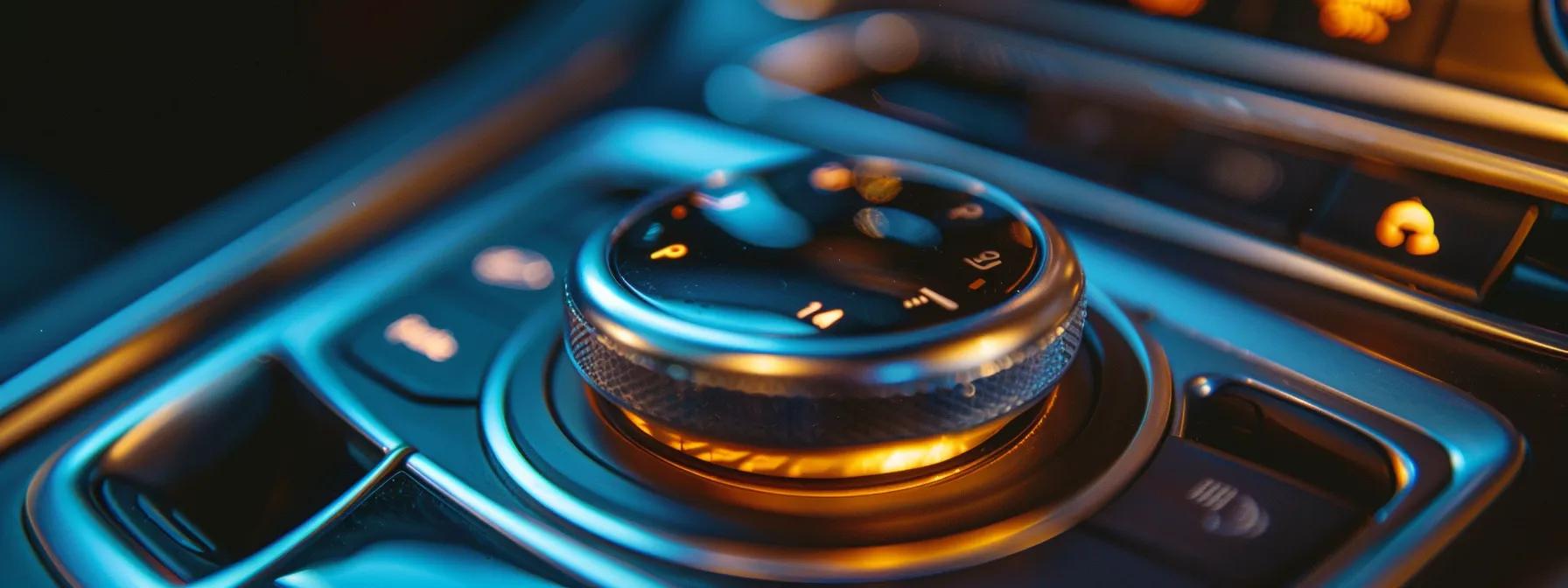 a close-up shot of a gleaming car starter button, accentuated by dynamic lighting that highlights its modern design, embodies the pivotal moment of ignition, inviting a sense of anticipation and exploration into automotive troubleshooting.