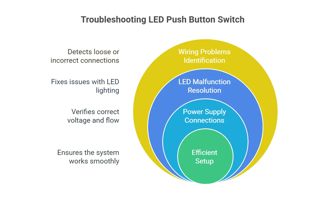 استكشاف الأخطاء وإصلاحها المشكلات الشائعة في مفتاح LED الزر الضاغط