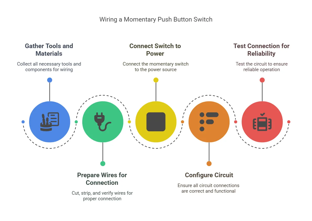 Guide étape par étape pour le câblage d'un interrupteur à bouton-poussoir momentané