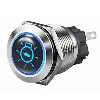 Arkadan Aydınlatmalı Led Açma Kapama Metal Buton