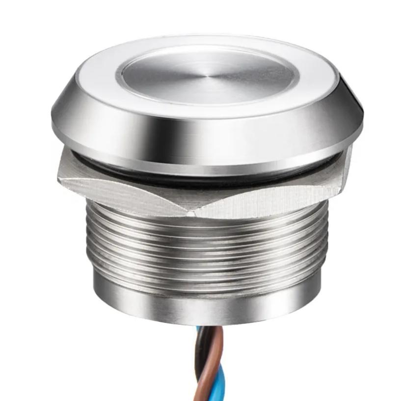 Langir 22mm stainless steel piezo switches ring white